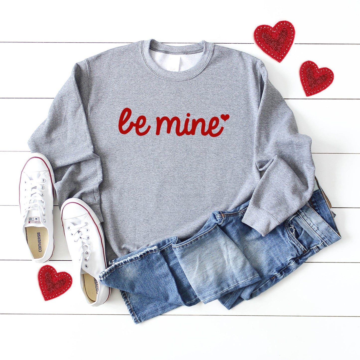 Be Mine Cursive Heart | Sweatshirt