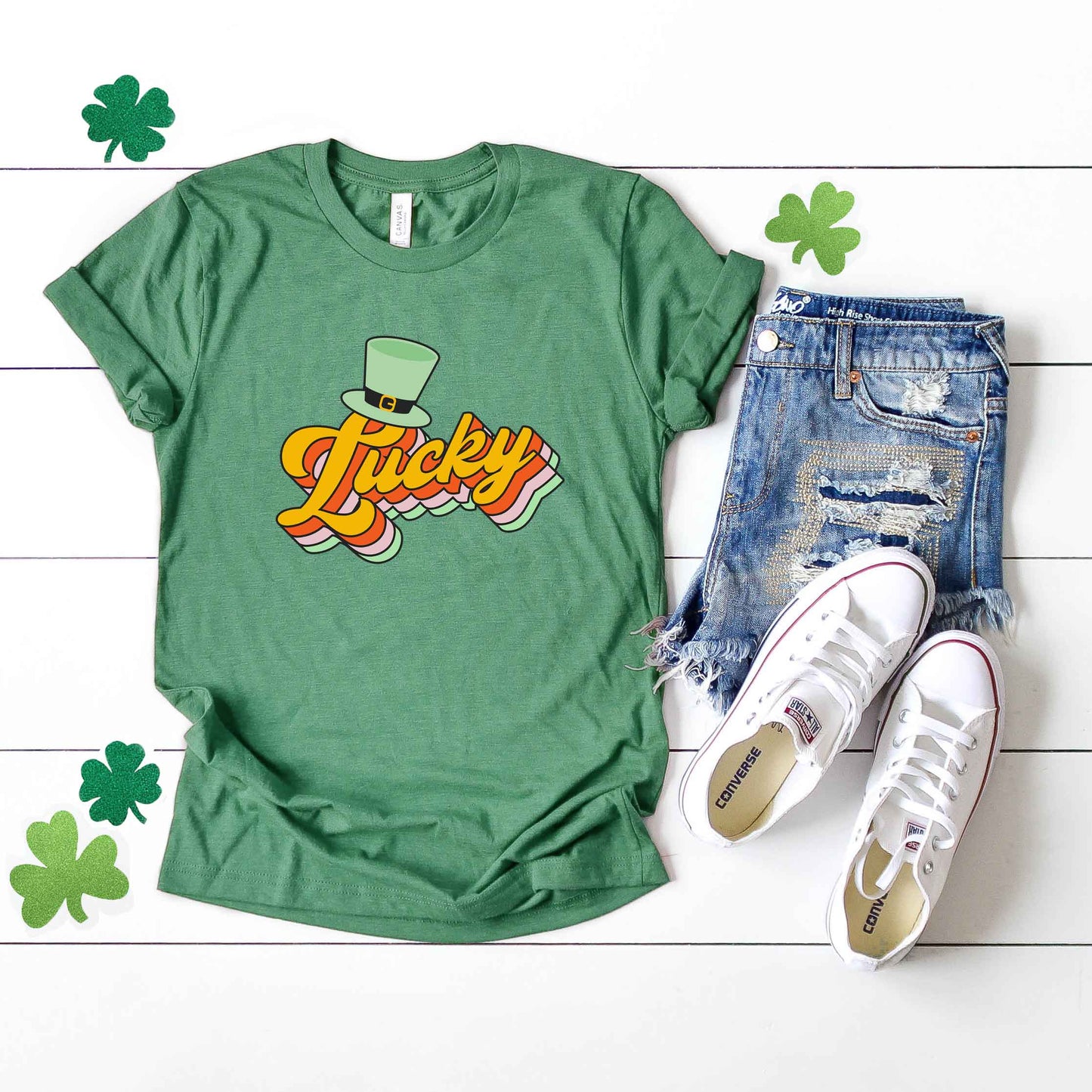 Retro Lucky Hat | Short Sleeve Graphic Tee