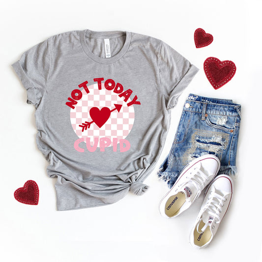Not Today Cupid Checkered | Short Sleeve Graphic Tee