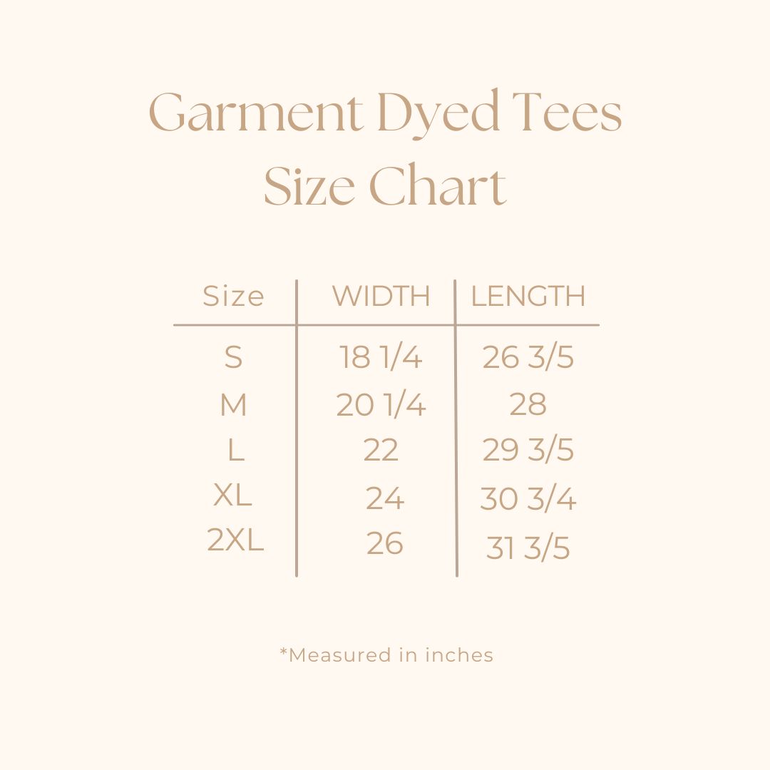 Merry and Bright Cursive Embroidery Mini | Garment Dyed Short Sleeve Tee