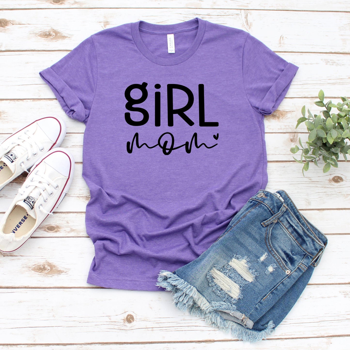 Girl Mom Heart | Short Sleeve Graphic Tee