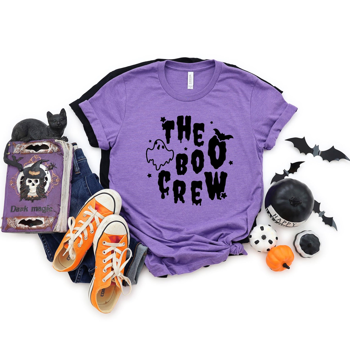 The Boo Crew Bat and Ghost | Short Sleeve Crew Neck