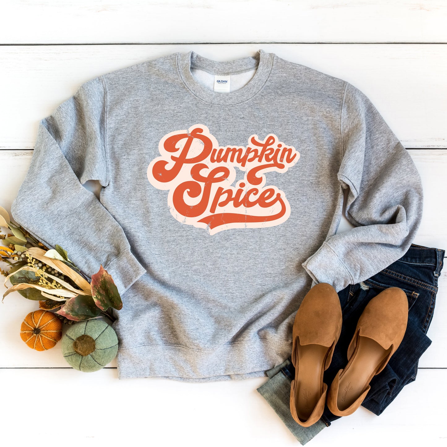 Retro Pumpkin Spice Words | Sweatshirt