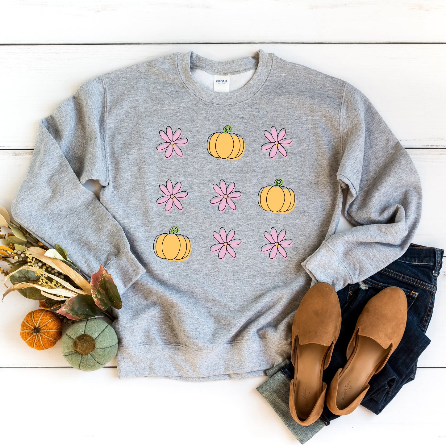 Pumpkin and Flowers | Sweatshirt