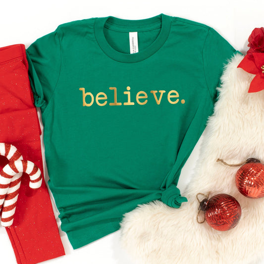 Believe Puff Print | Youth Graphic Short Sleeve Tee