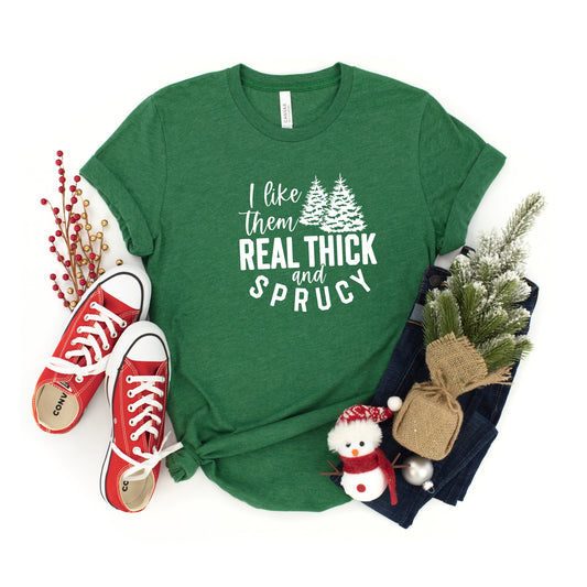 Real Thick And Sprucy | Youth Short Sleeve Crew Neck