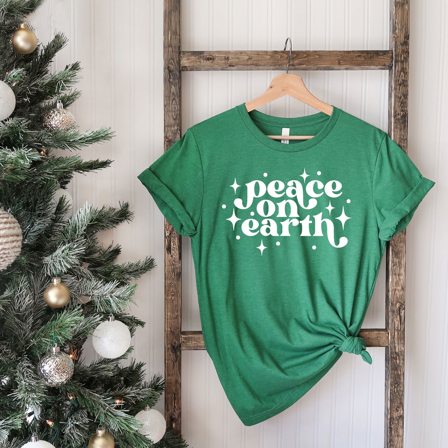 Whimsical Peace On Earth | Short Sleeve Graphic Tee