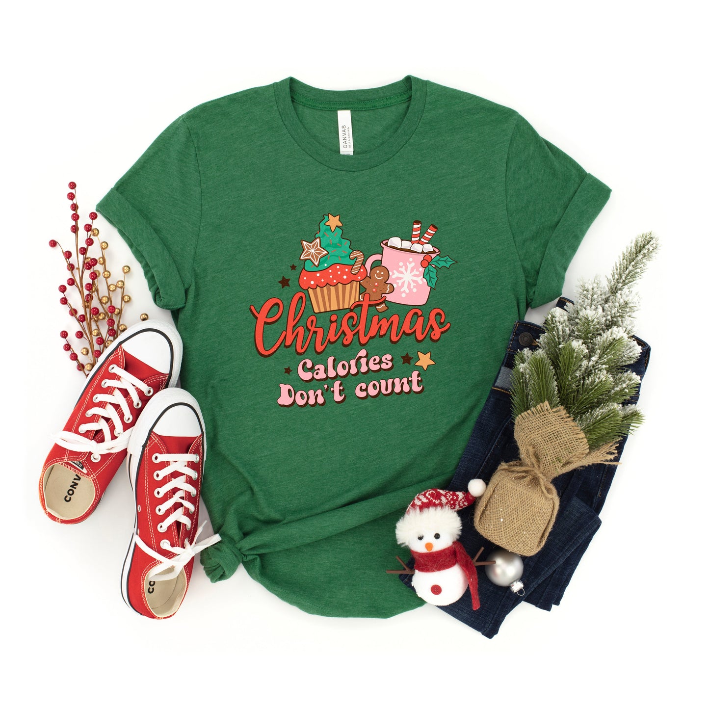 Christmas Calories Don't Count | Short Sleeve Graphic Tee