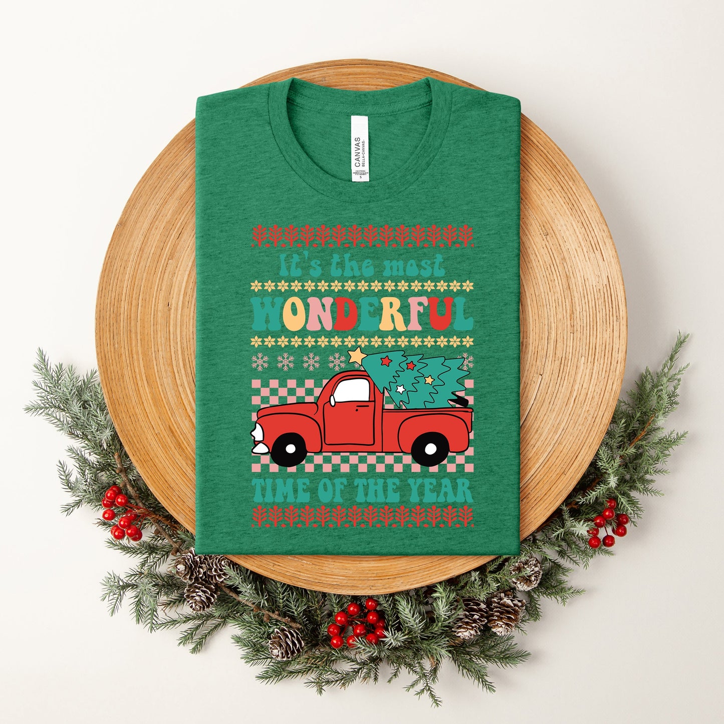 Most Wonderful Time Truck | Short Sleeve Crew Neck