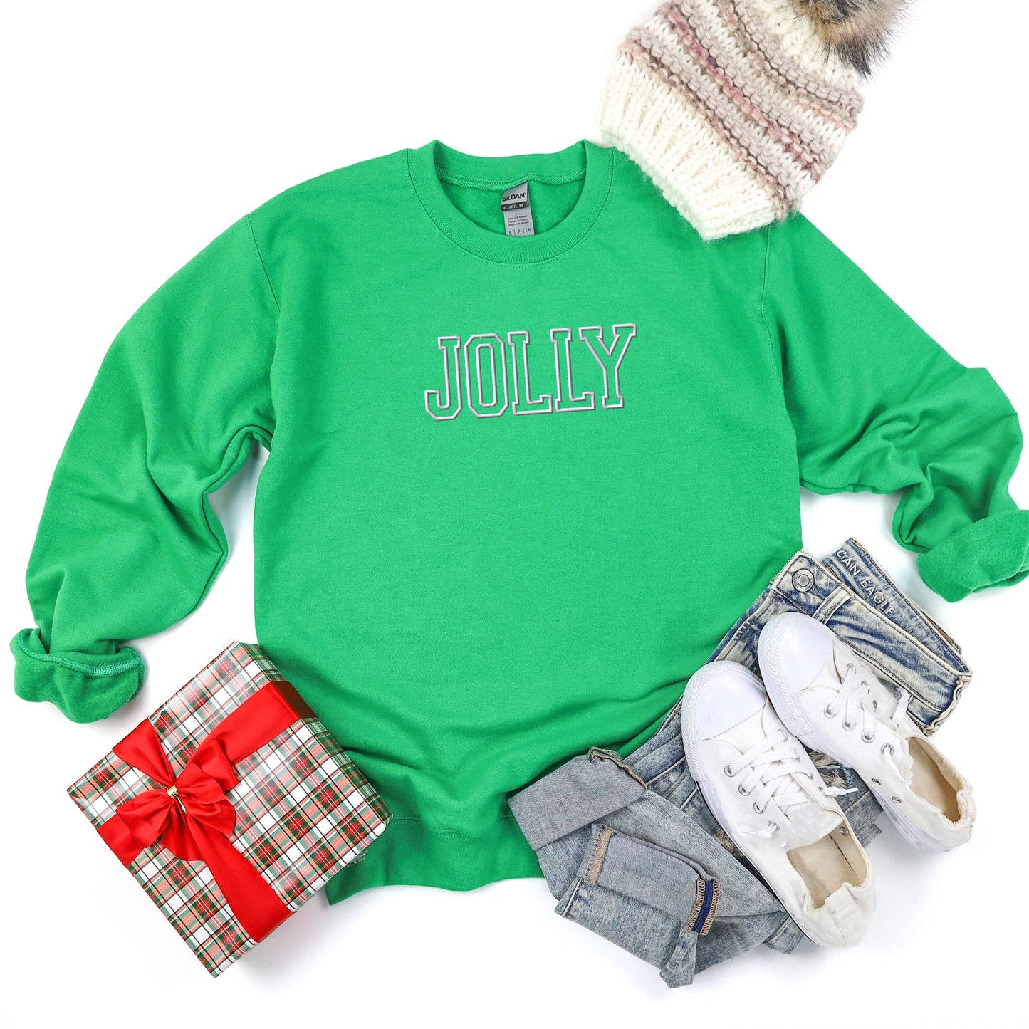 Embroidered Jolly | Sweatshirt