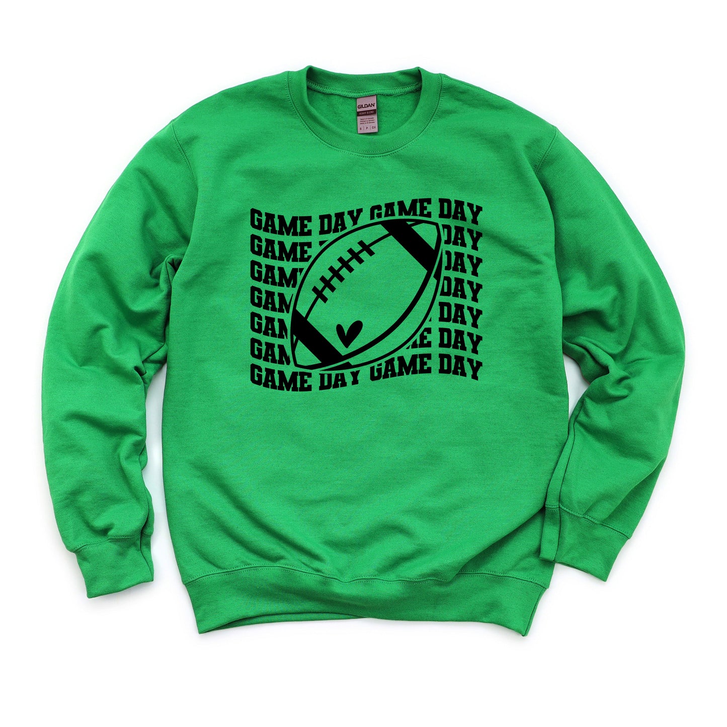 Football Game Day Stacked Wavy | Sweatshirt