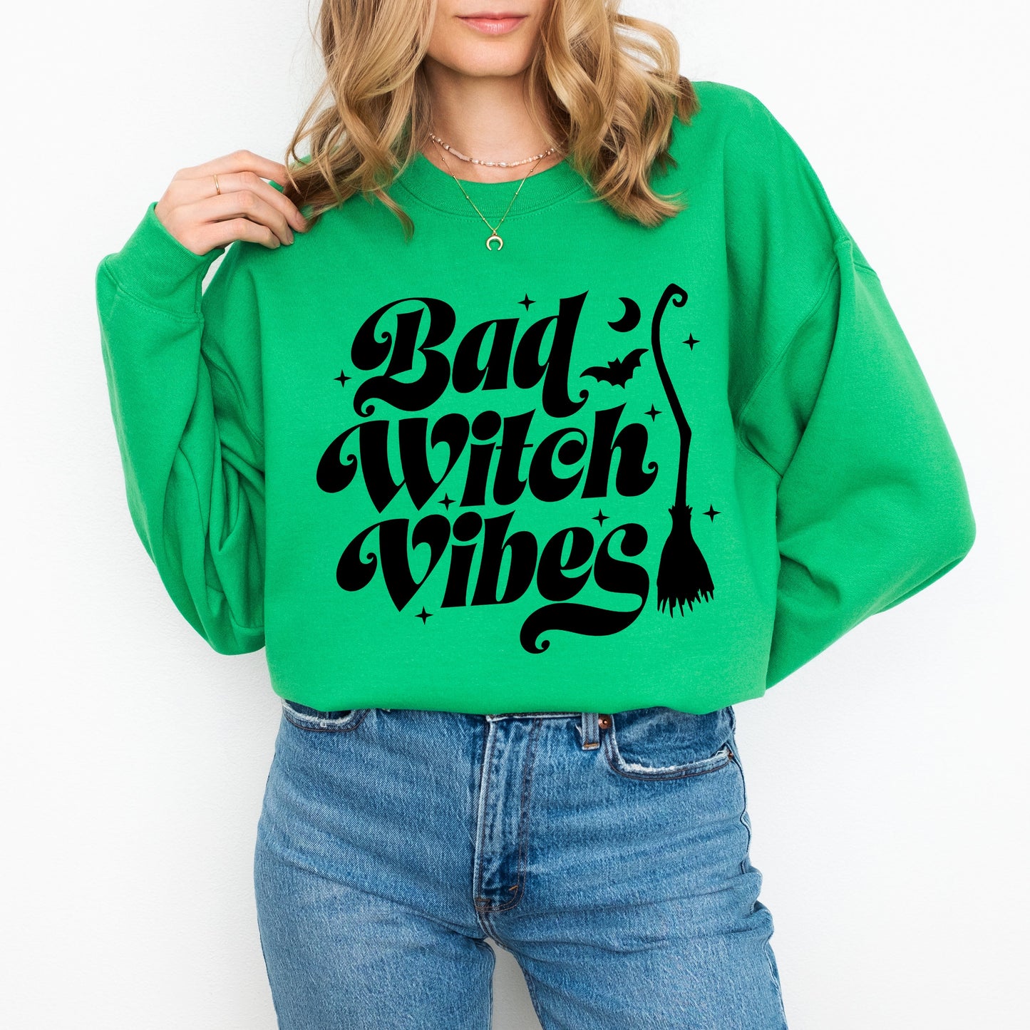 Bad W Vibes Puff Print | Sweatshirt