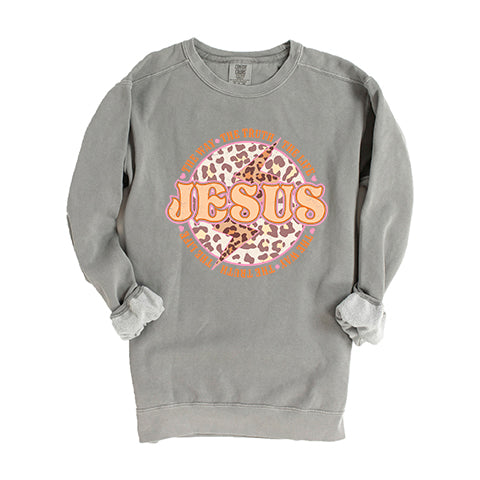 Jesus Leopard | Garment Dyed Sweatshirt