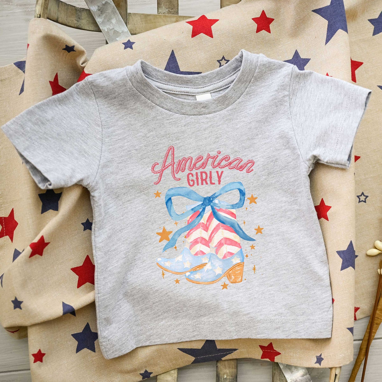 American Girly Coquette Boots | Youth Graphic Short Sleeve Tee