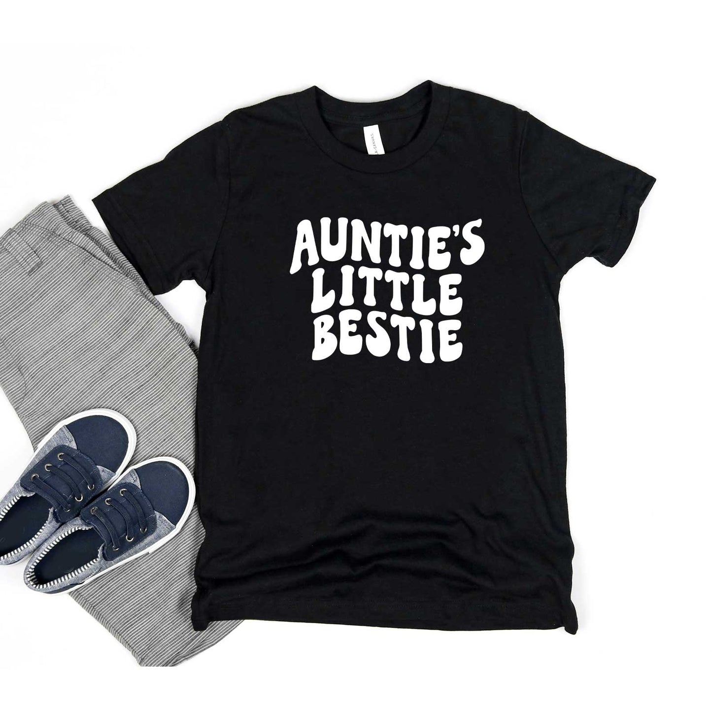 Auntie's Little Bestie | Youth Short Sleeve Crew Neck