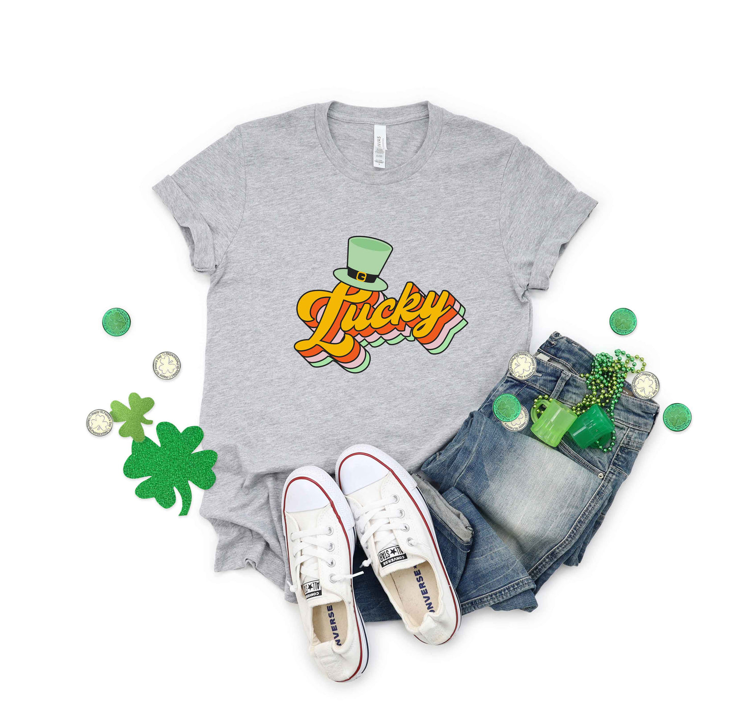 Retro Lucky Hat | Short Sleeve Graphic Tee