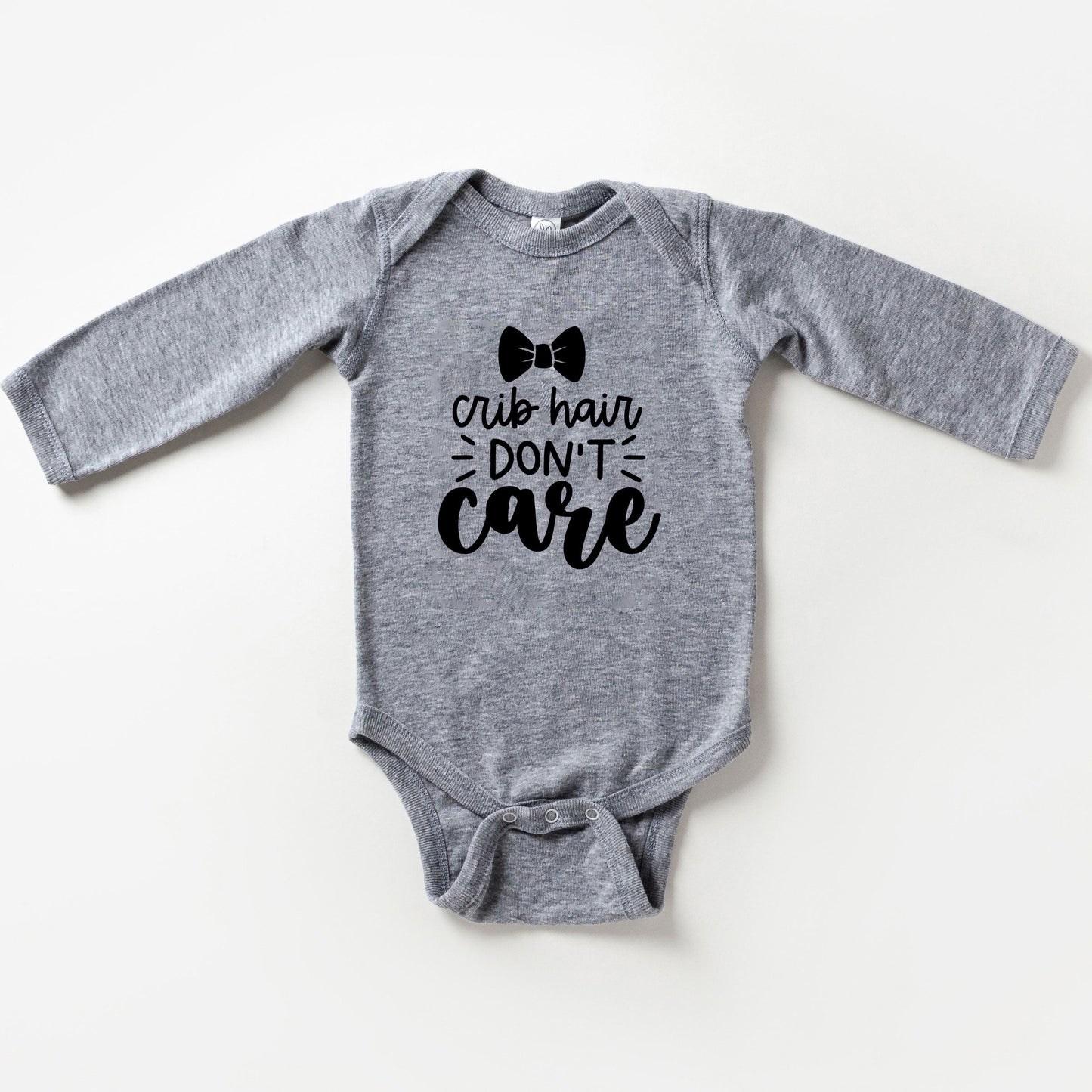 Crib Hair Don't Care | Baby Long Sleeve Bodysuit