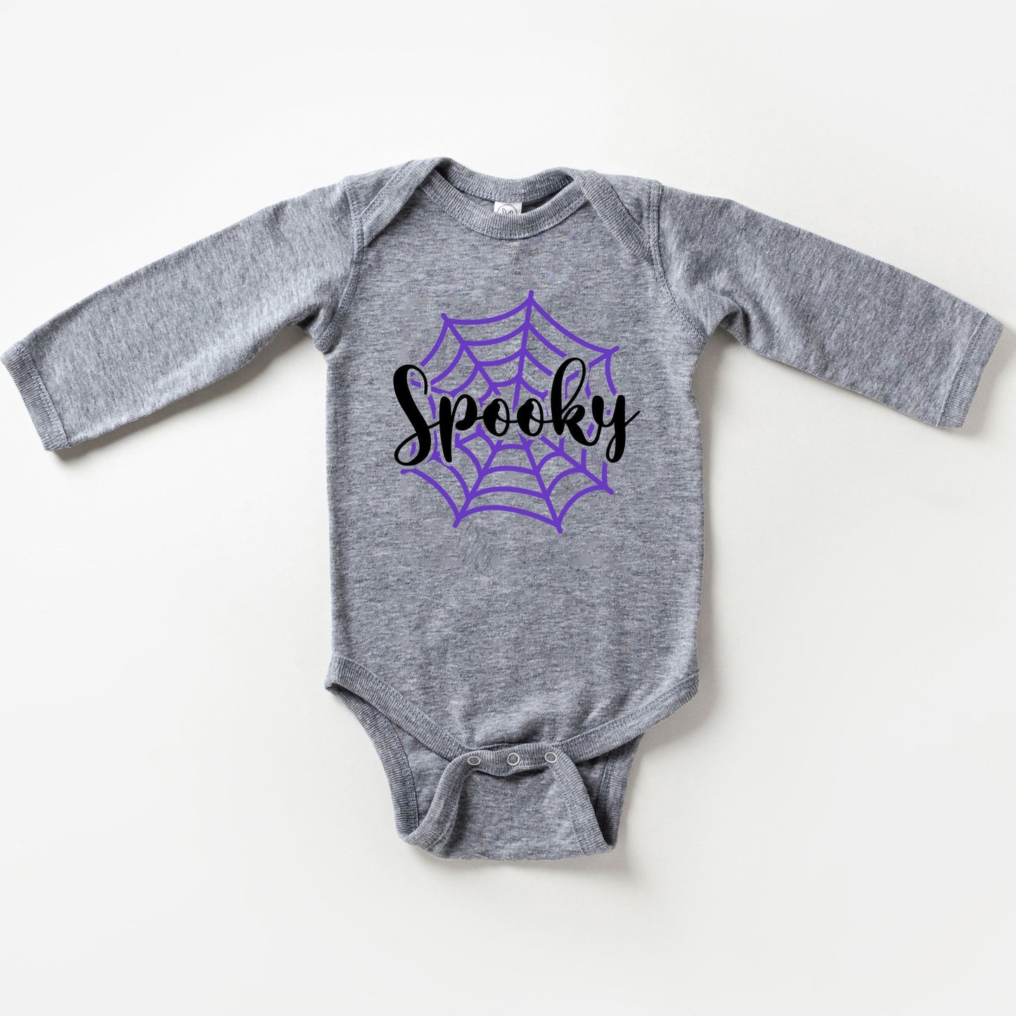 Spooky Web | Baby Graphic Long Sleeve Bodysuit