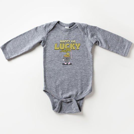 Happy Go Lucky Pot Of Gold | Baby Long Sleeve Bodysuit