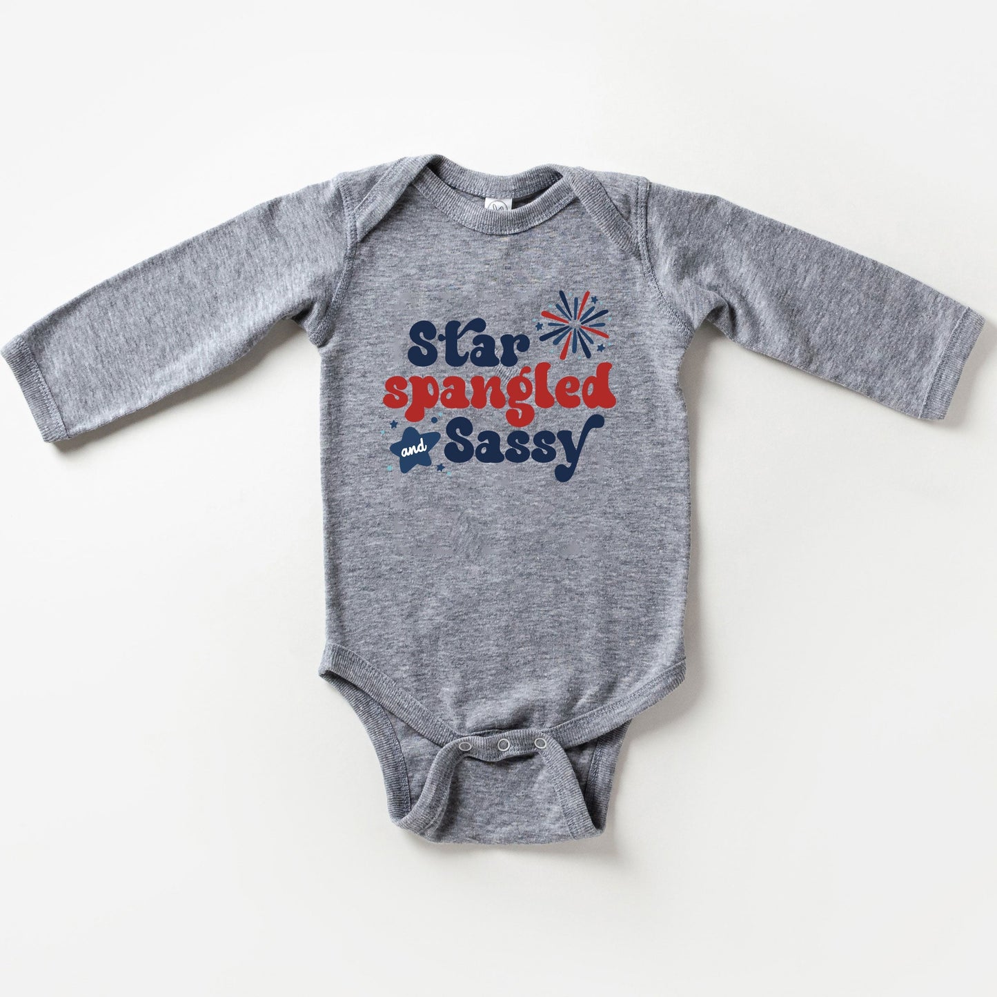 Star Spangled Firework | Baby Long Sleeve Bodysuit