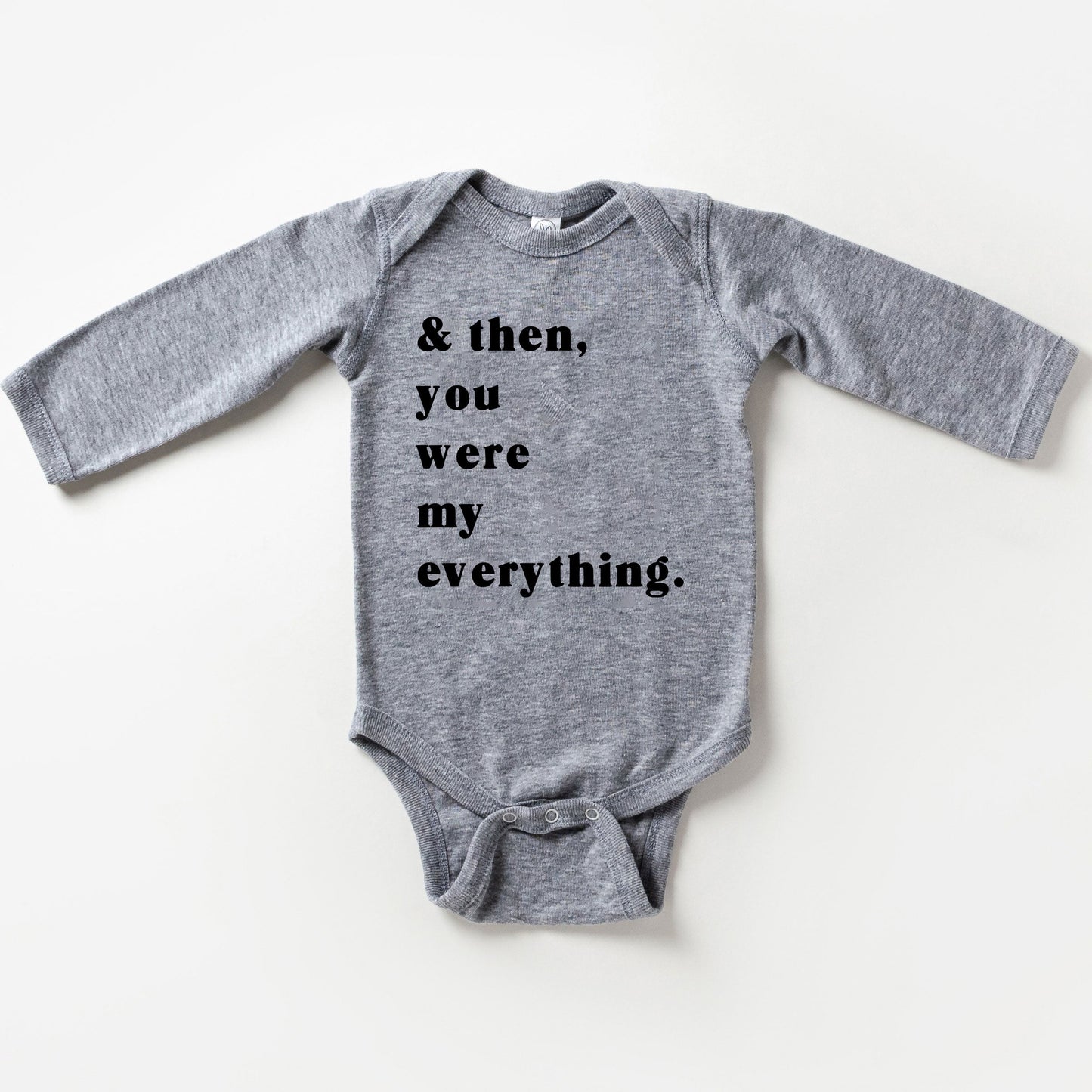 You Were My Everything | Baby Graphic Long Sleeve Bodysuit