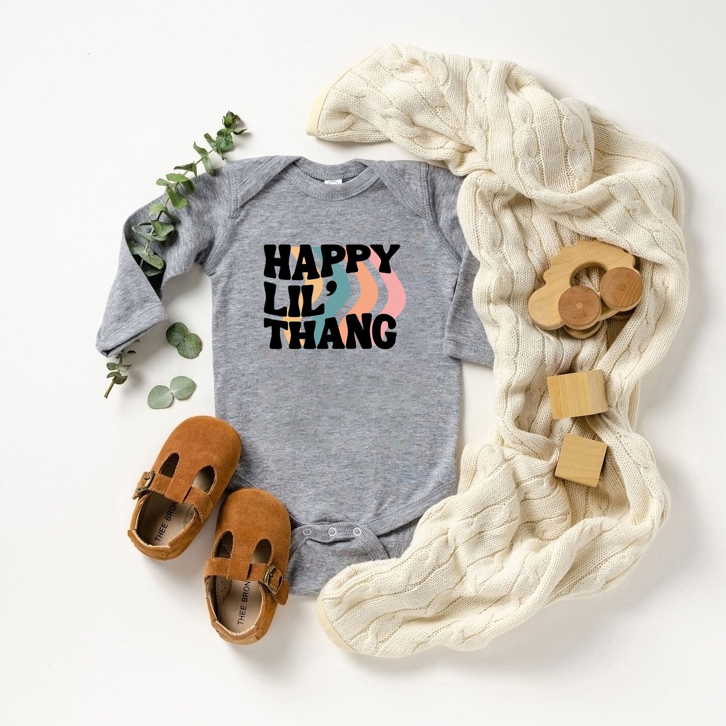 Happy Lil' Thang | Baby Long Sleeve Bodysuit