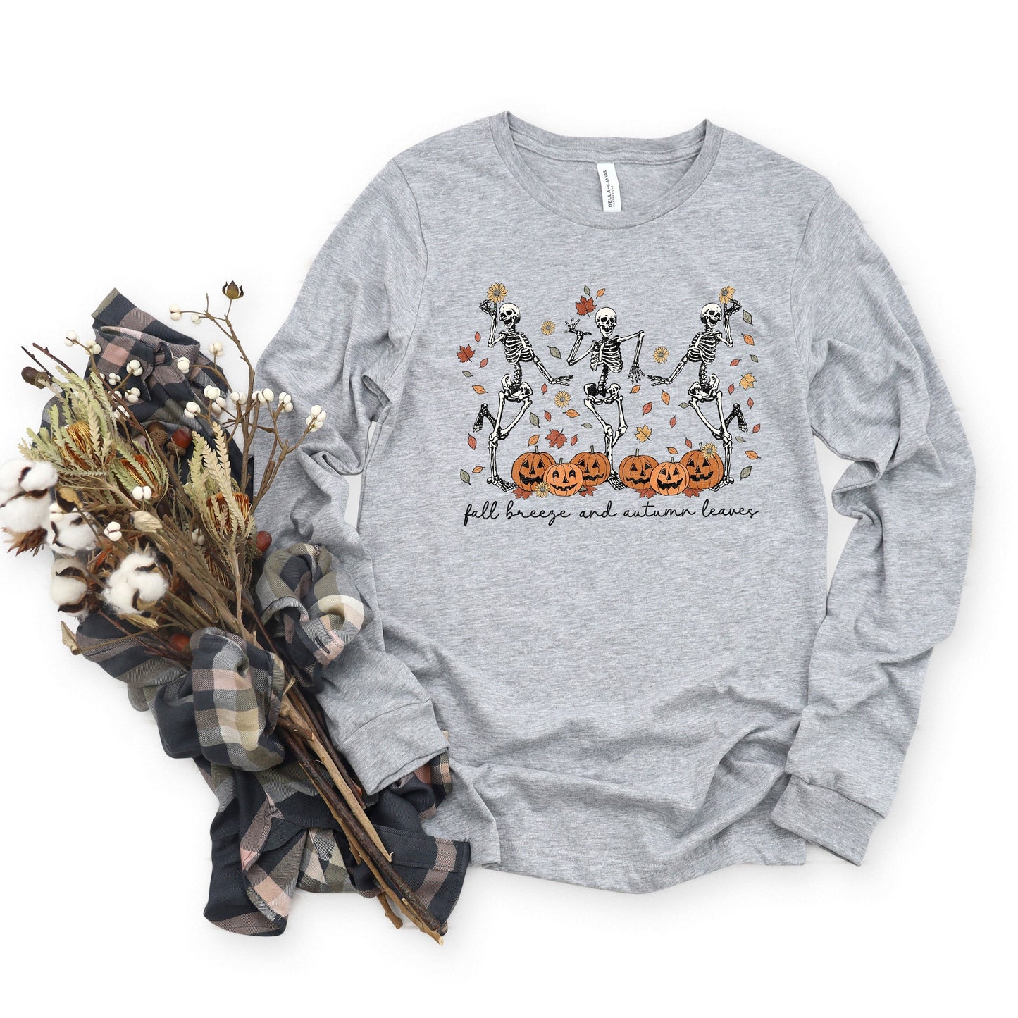 Fall Breeze Skeletons | Long Sleeve Crew Neck