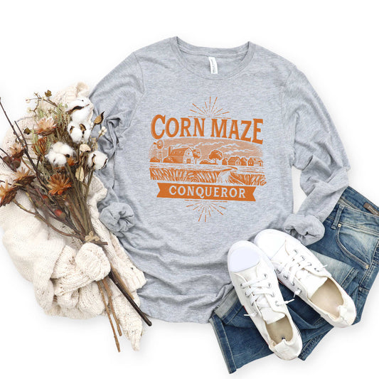 Corn Maze Conqueror | Long Sleeve Crew Neck