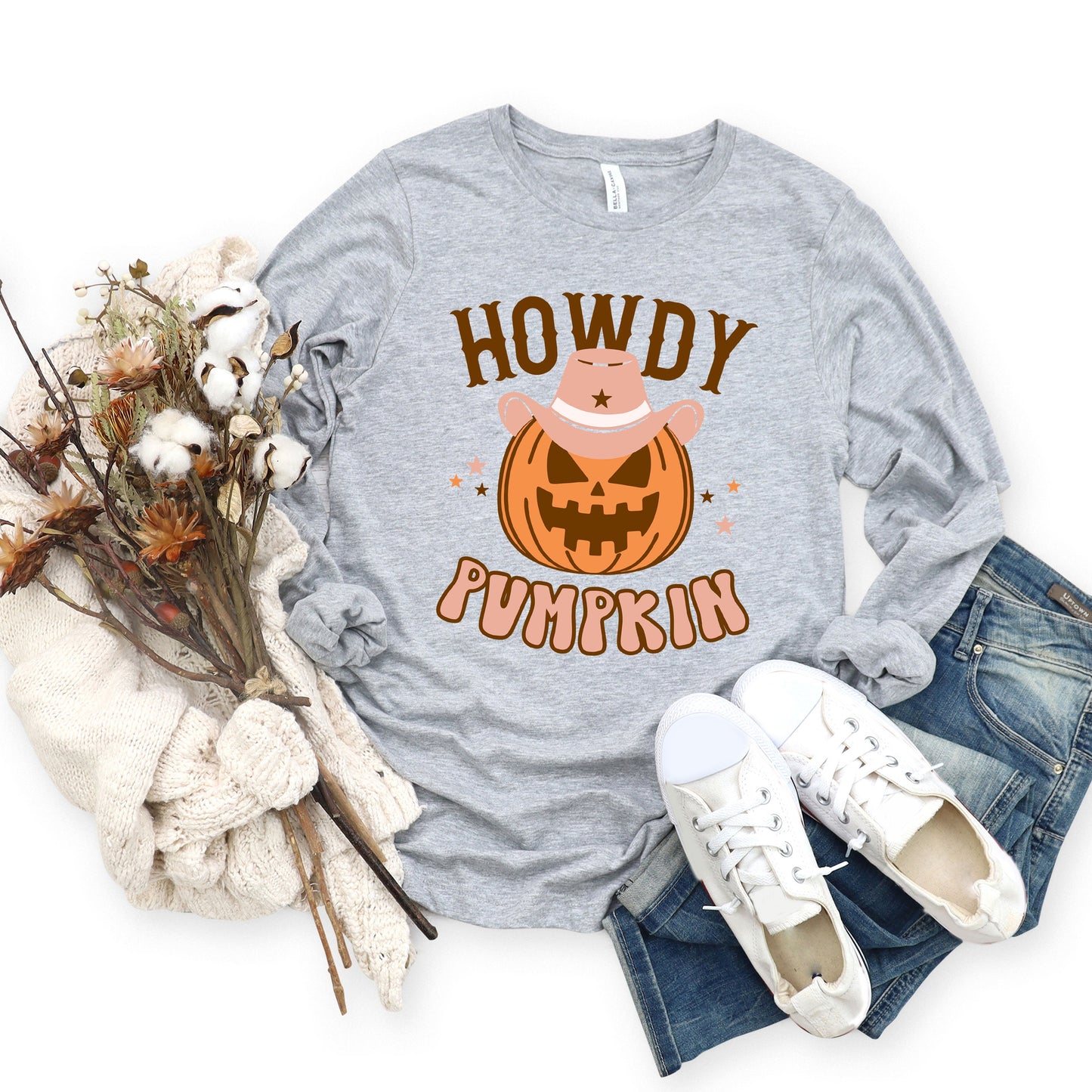 Howdy Pumpkin | Long Sleeve Crew Neck