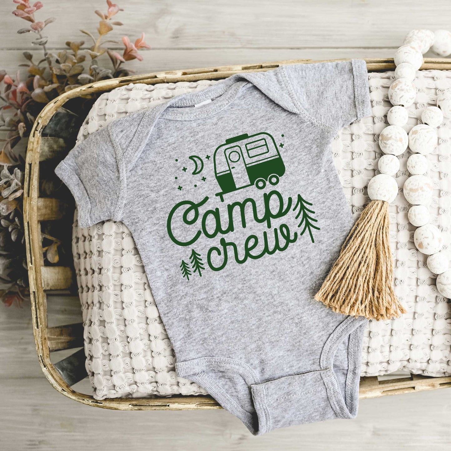Camp Crew Camper | Baby Graphic Short Sleeve Bodysuit