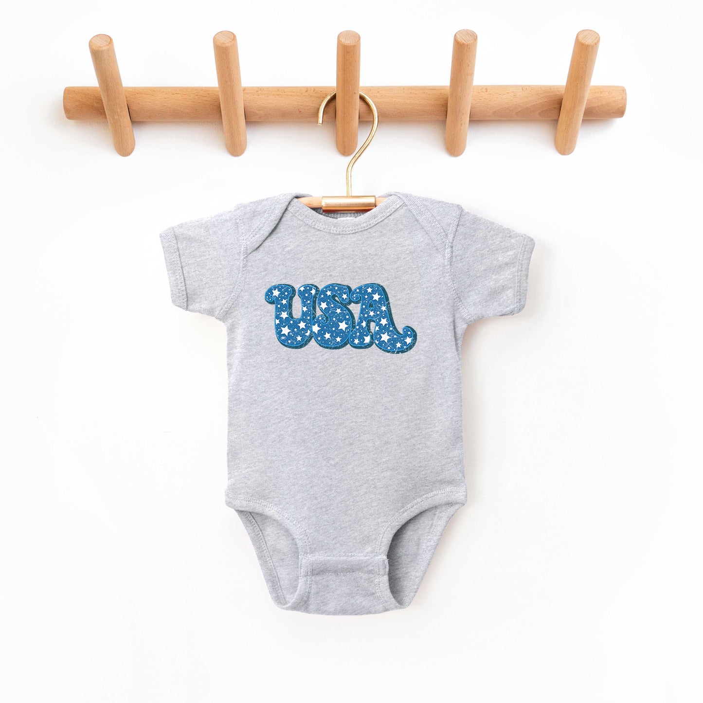 USA Bold Stars | Baby Graphic Short Sleeve Bodysuit