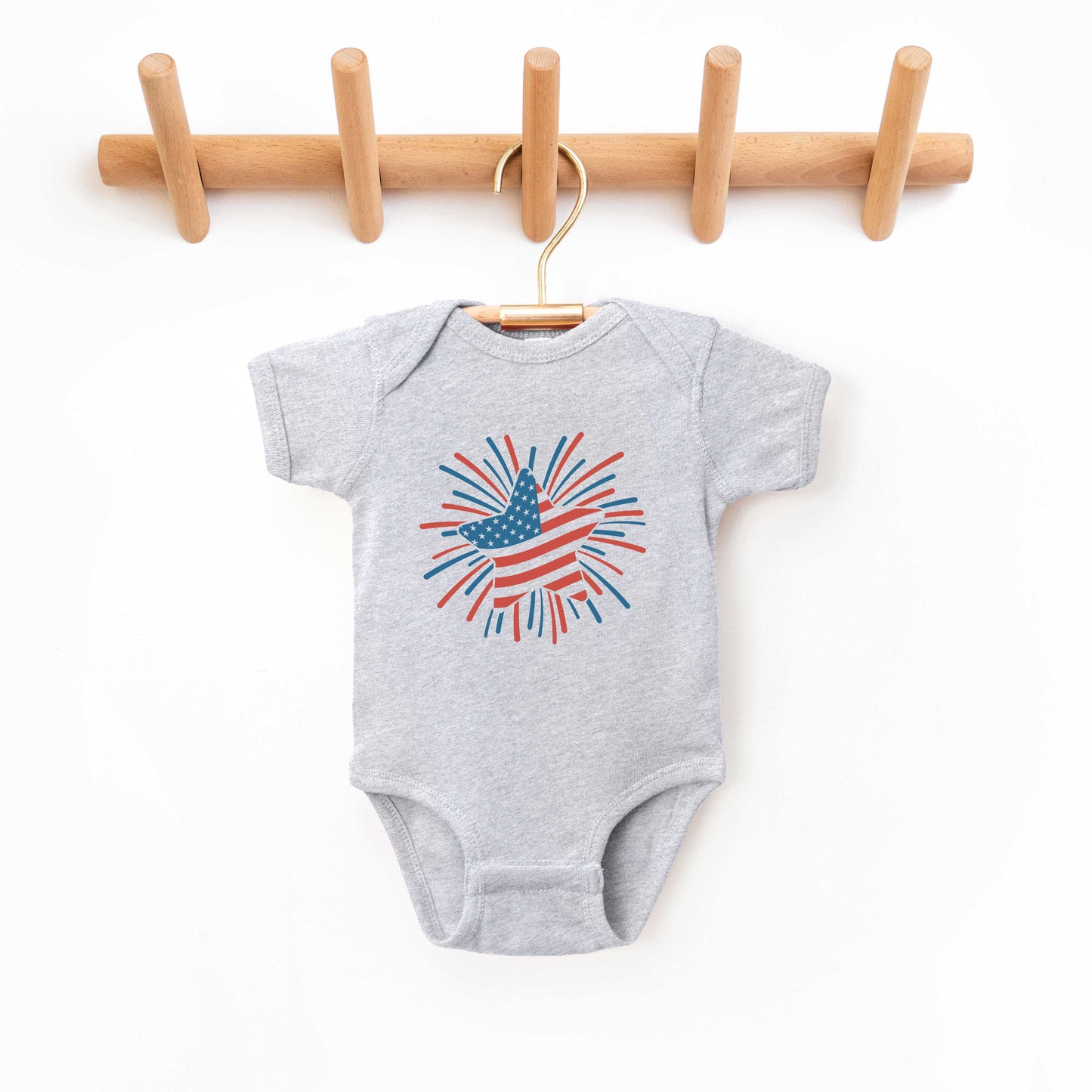 Star Flag Firework | Baby Graphic Short Sleeve Bodysuit