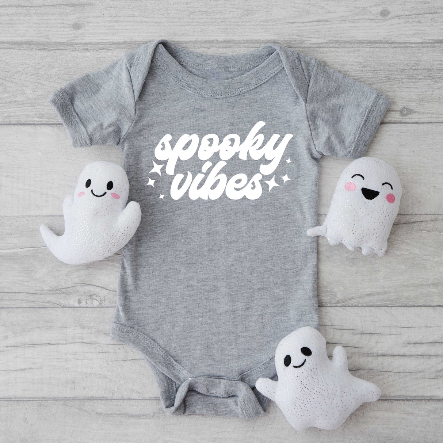 Spooky Vibes Stars | Baby Graphic Short Sleeve Bodysuit