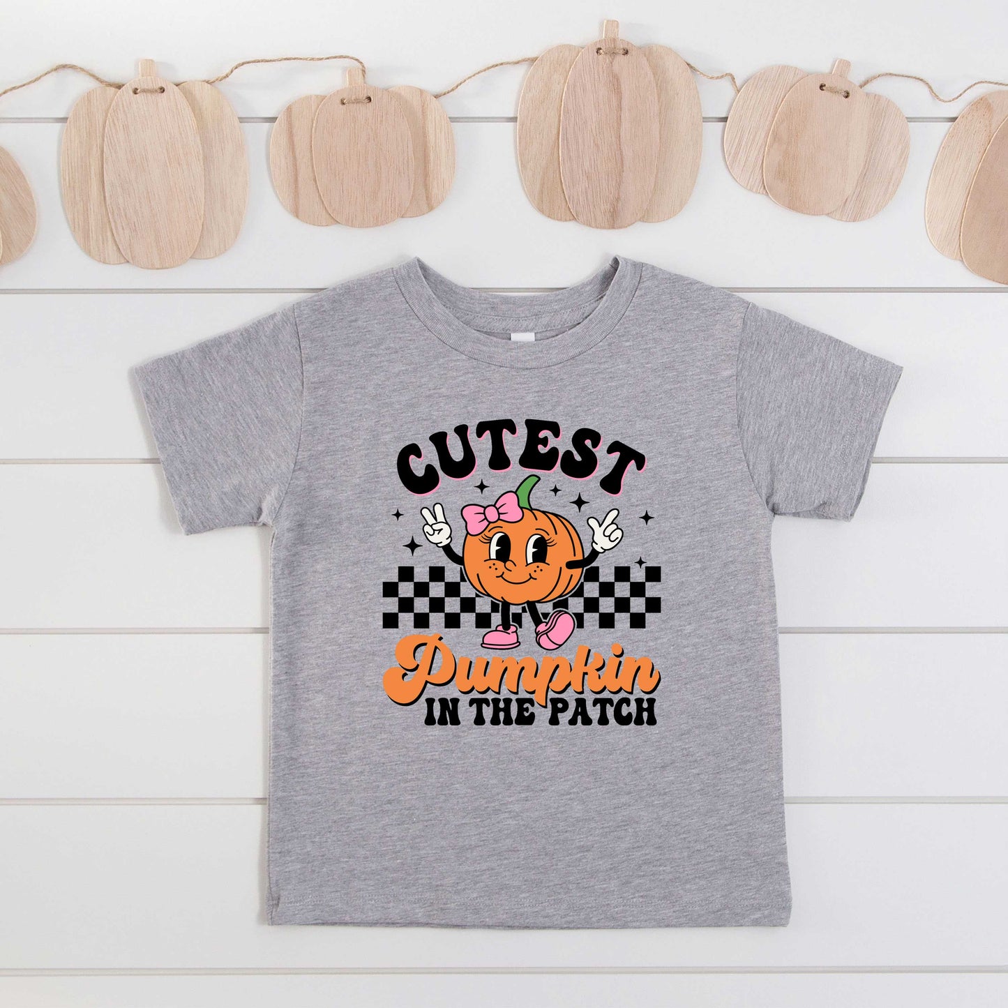 Cutest Pumpkin Checkered | Toddler Graphic Short Sleeve Tee