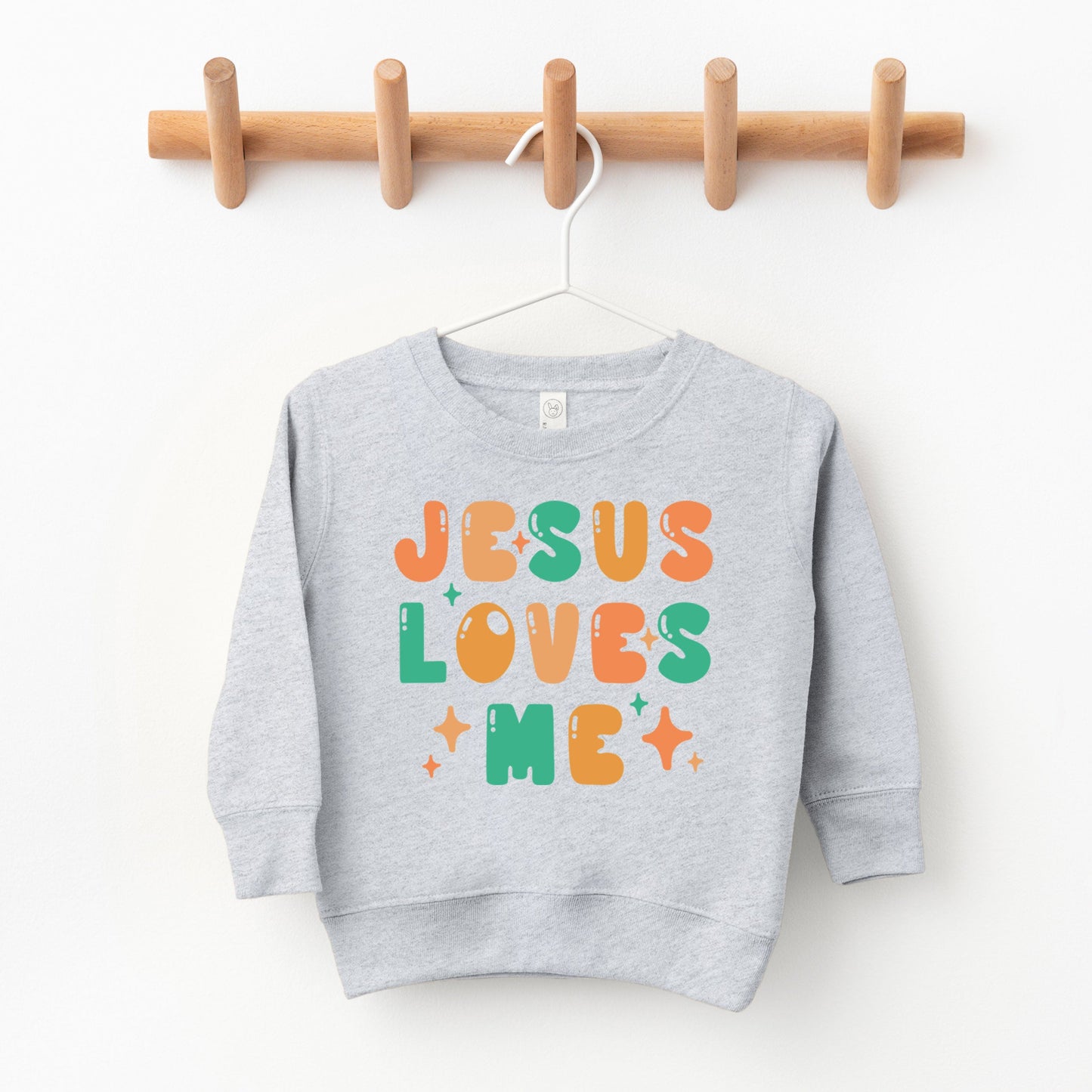 Jesus Loves Me Stars | Toddler Graphic Sweatshirt