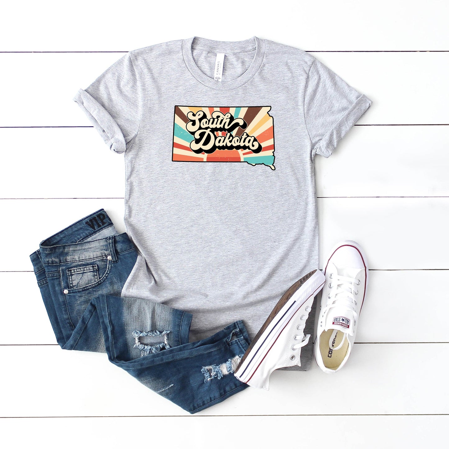 Retro South Dakota | Short Sleeve Graphic Tee