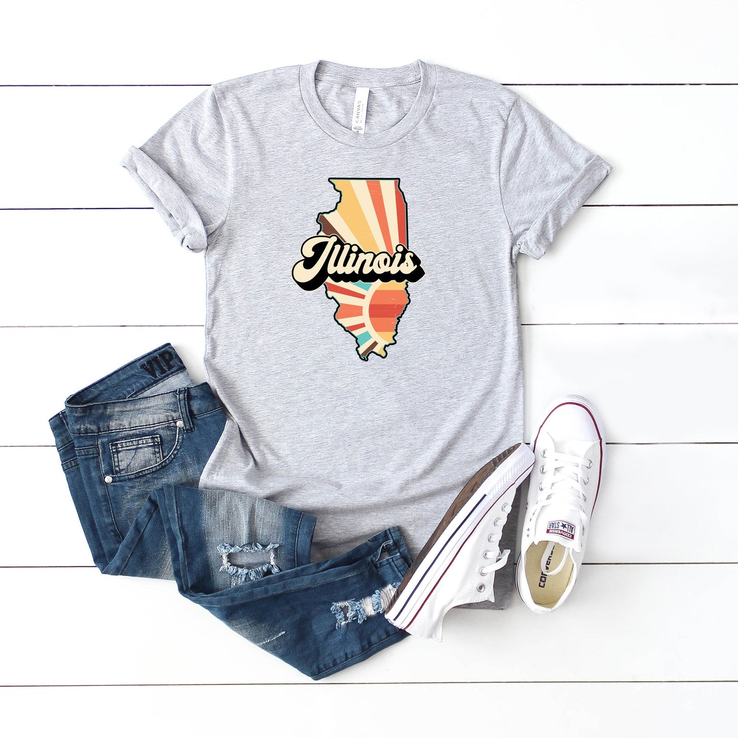 Retro Illinois | Short Sleeve Graphic Tee