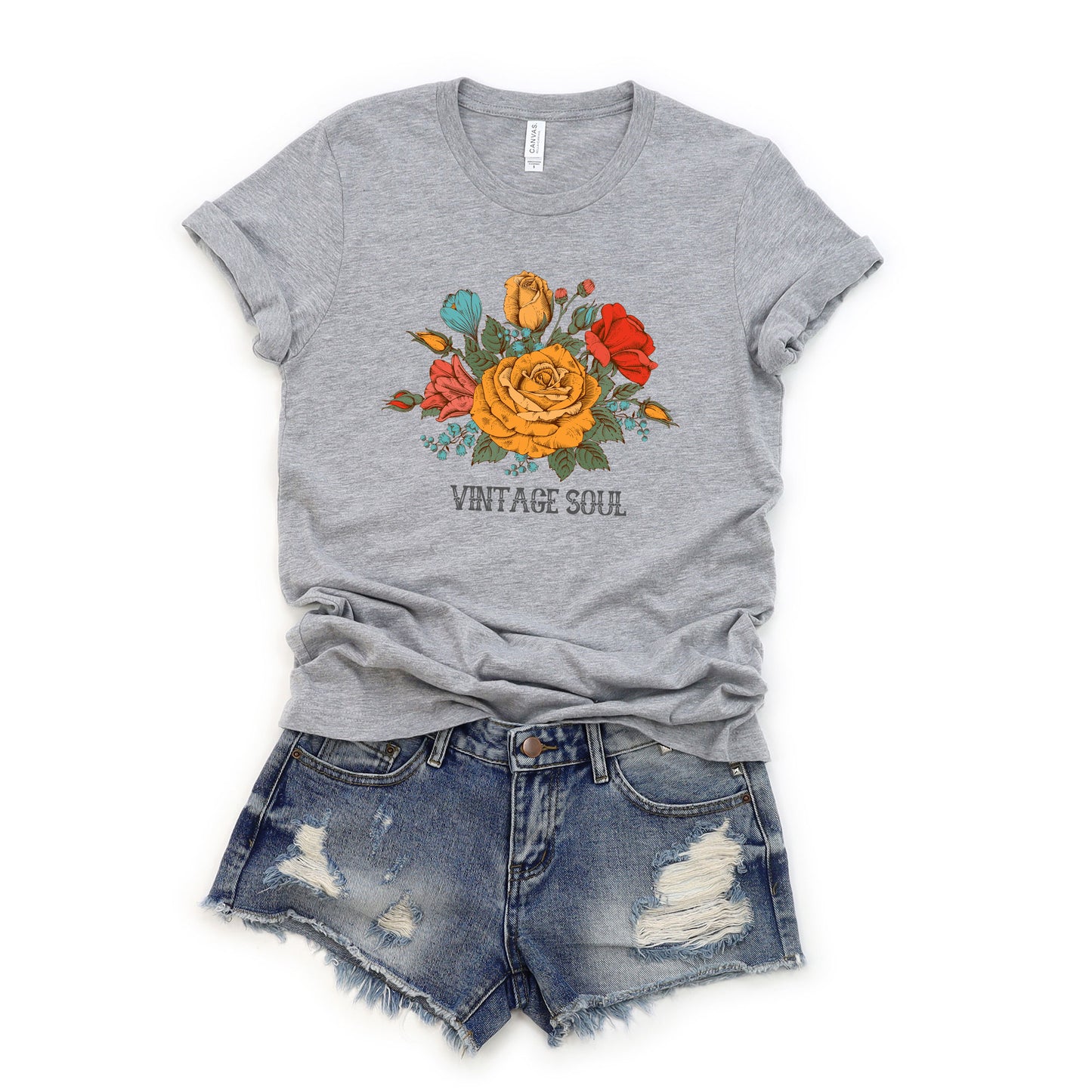 Vintage Soul Flowers | Short Sleeve Graphic Tee