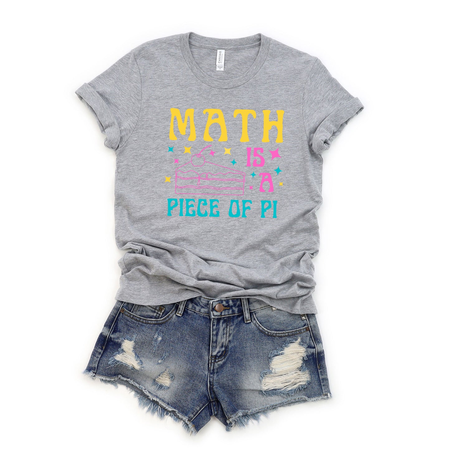 Math is A Piece of PI Colorful | Short Sleeve Graphic Tee