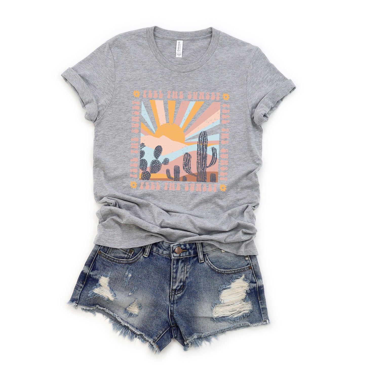 Vintage Feel The Sunset | Short Sleeve Graphic Tee