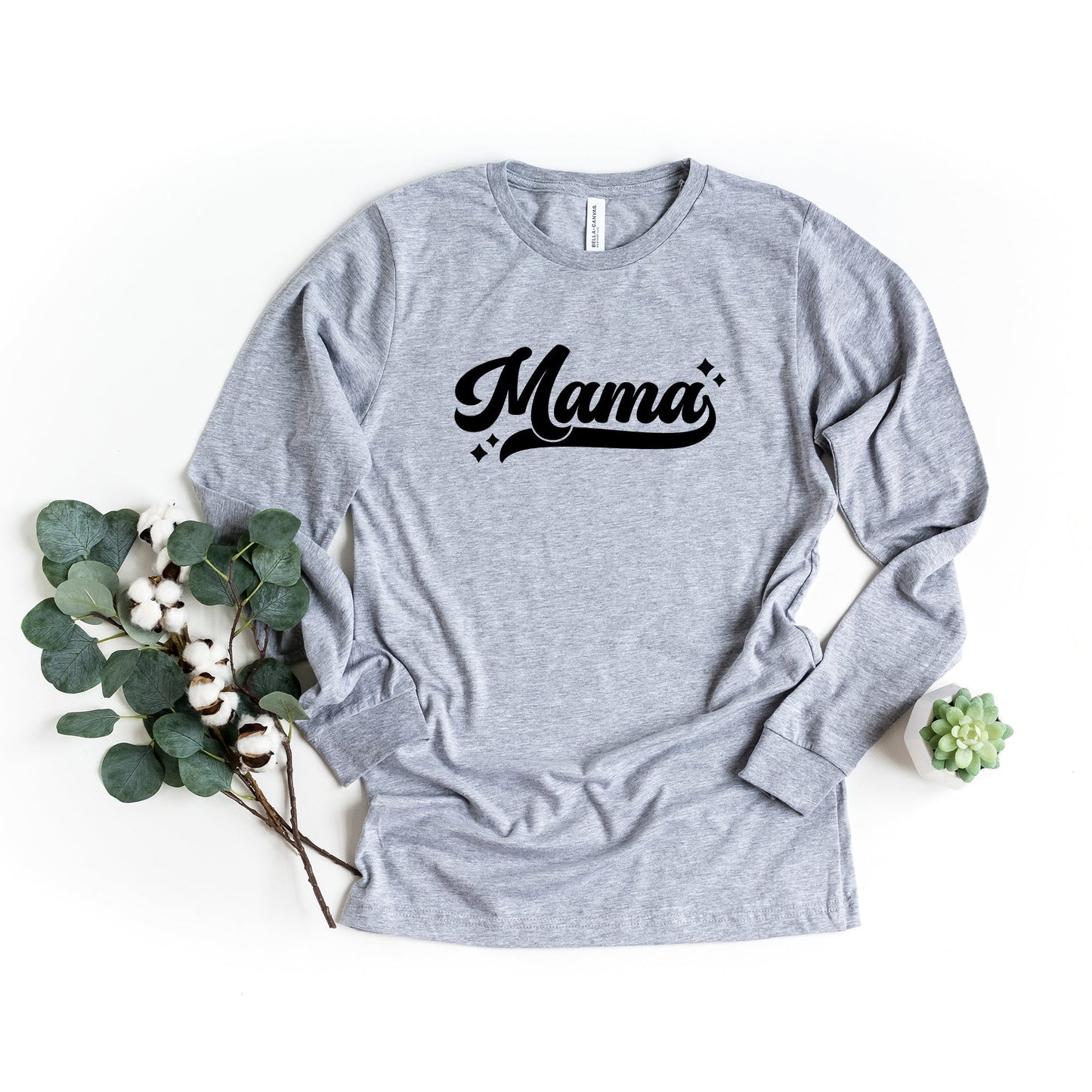 Mama Retro Script | Long Sleeve Graphic Tee