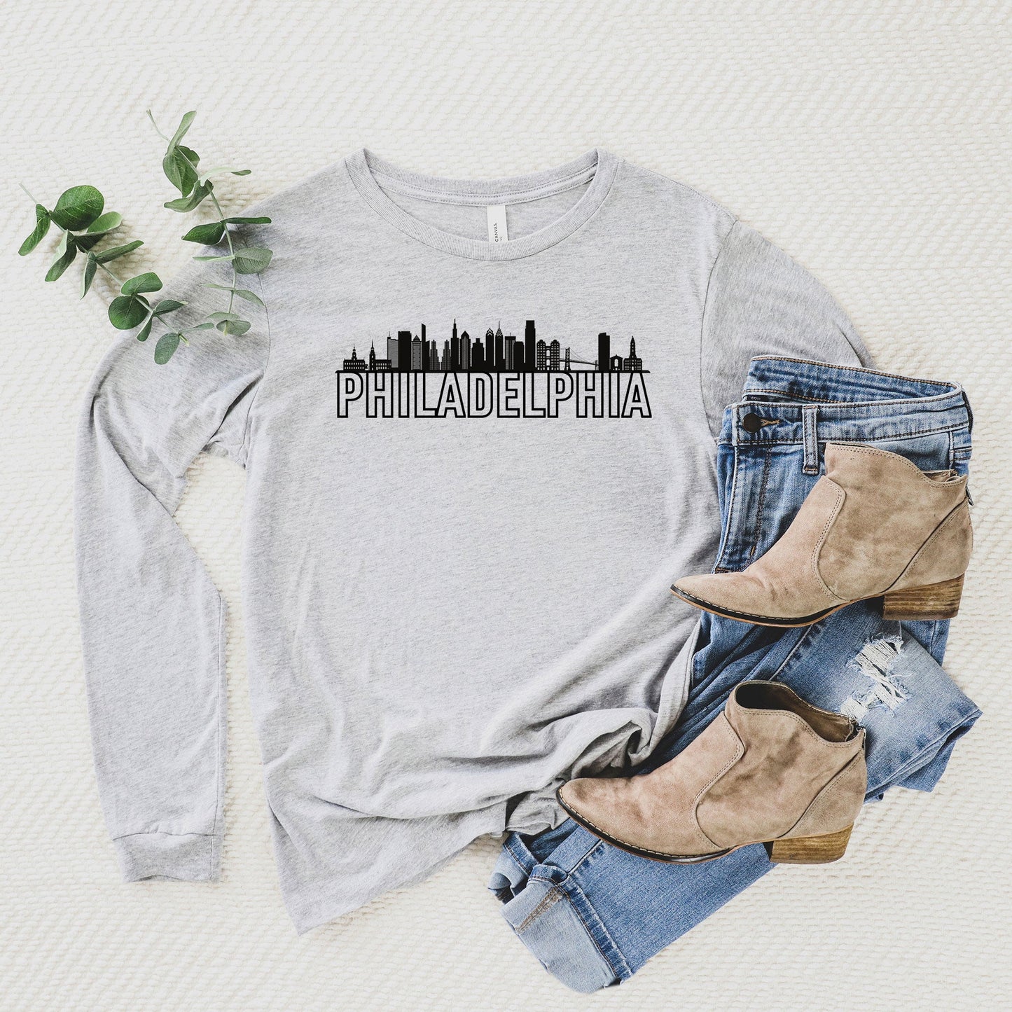 Philadelphia Buildings | Long Sleeve Crew Neck