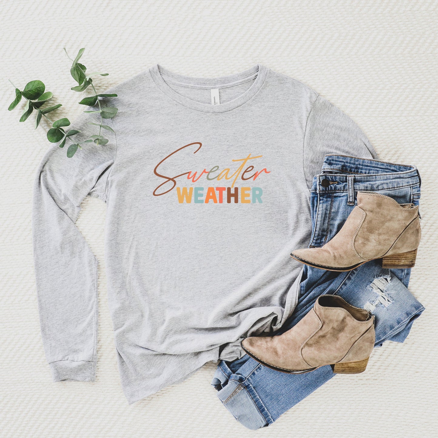 Sweater Weather Colorful | Long Sleeve Crew Neck