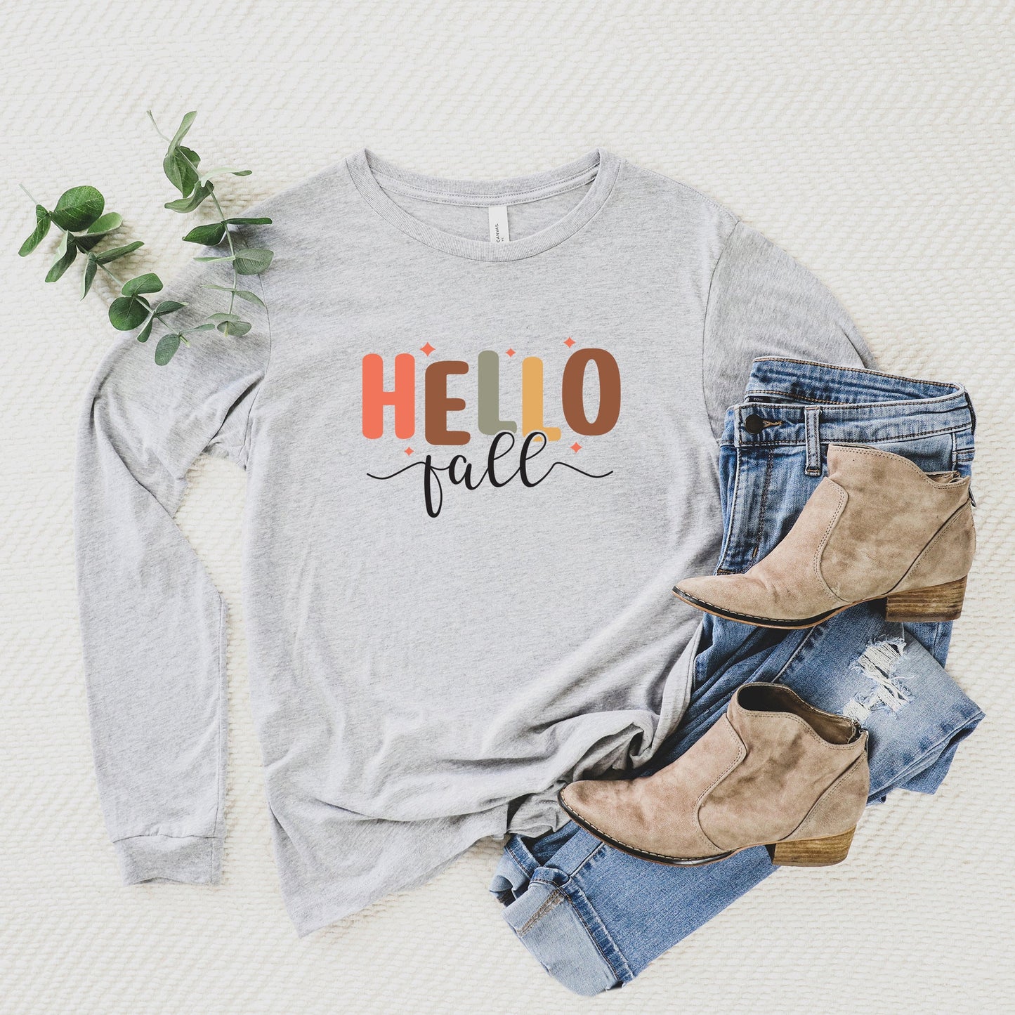 Hello Fall Stars | Long Sleeve Crew Neck