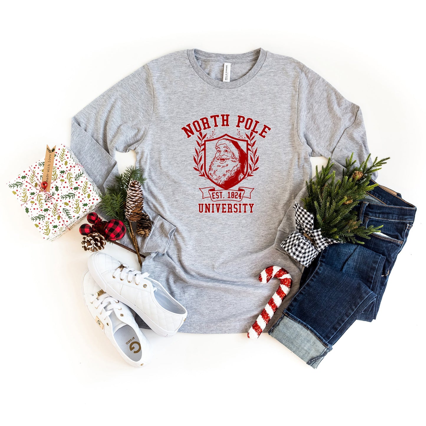 Santa North Pole University | Long Sleeve Crew Neck