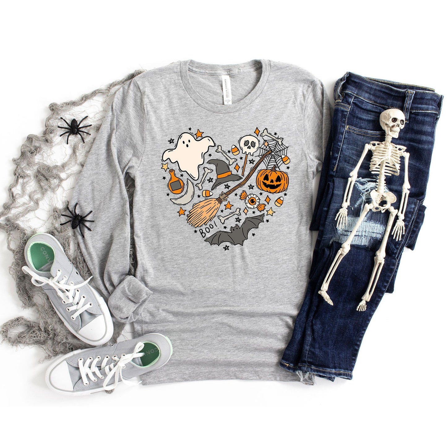 Halloween Heart |  Long Sleeve Crew Neck