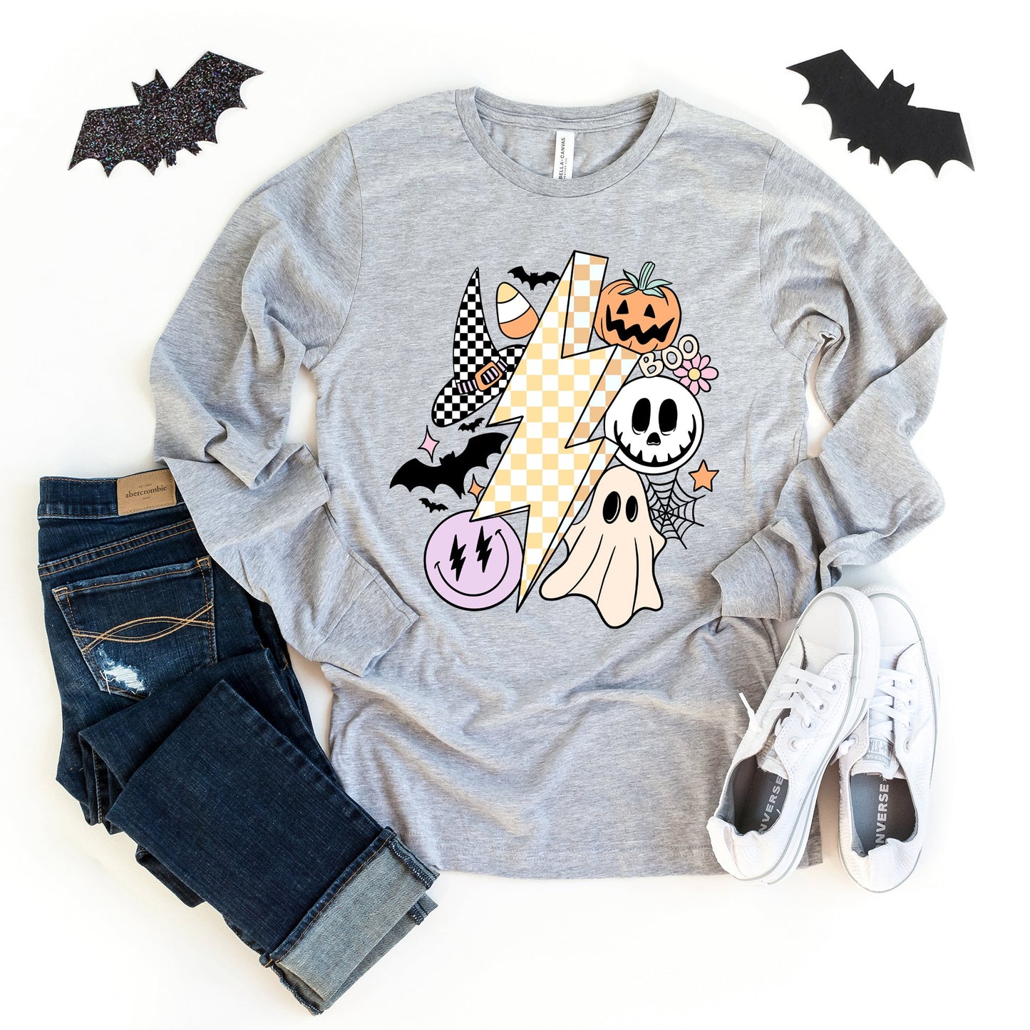 Lightning Bolt Halloween | Long Sleeve Crew Neck