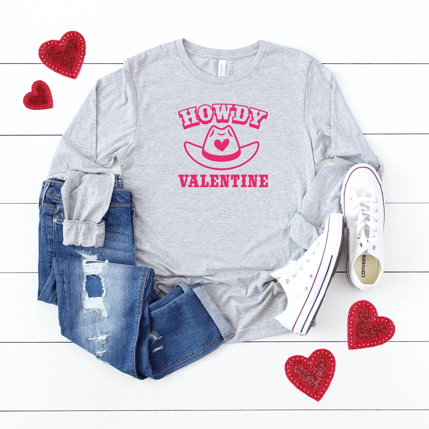 Howdy Valentine | Long Sleeve Graphic Tee