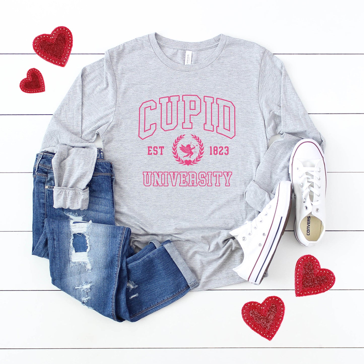 Cupid University | Long Sleeve Crew Neck