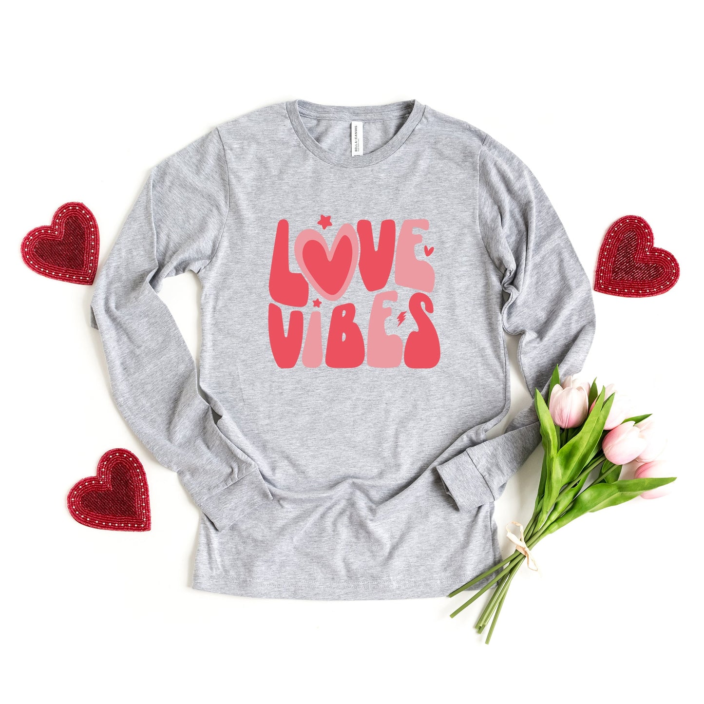 Love Vibes Stars | Long Sleeve Crew Neck